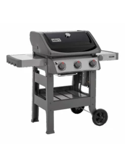 Barbecue Gaz Spirit II E-310 Noir Avec Plancha Émaillée - Weber