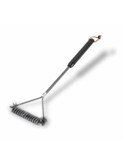 Brosse De Nettoyage Inox Triangulaire En Forme De T, 46 Cm, Poils Acier Inoxydable - Weber