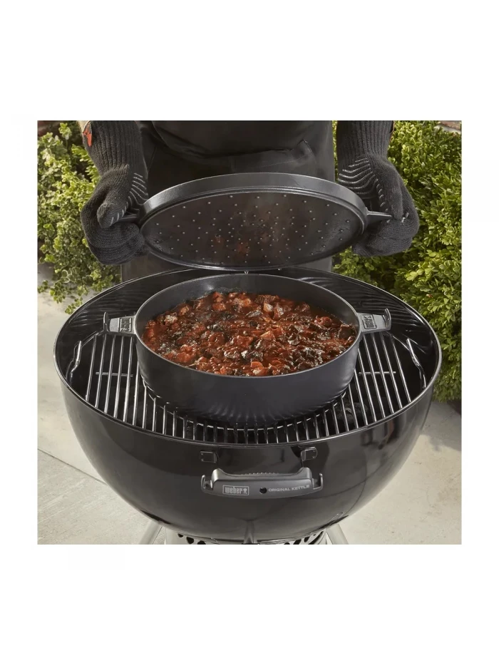 Cocotte 2 En 1 En Fonte D'acier Pour Gourmet BBQ System - WEBER 7 Cocotte 2 En 1 En Fonte D'acier Pour Gourmet BBQ System - WEBER – Image 5
