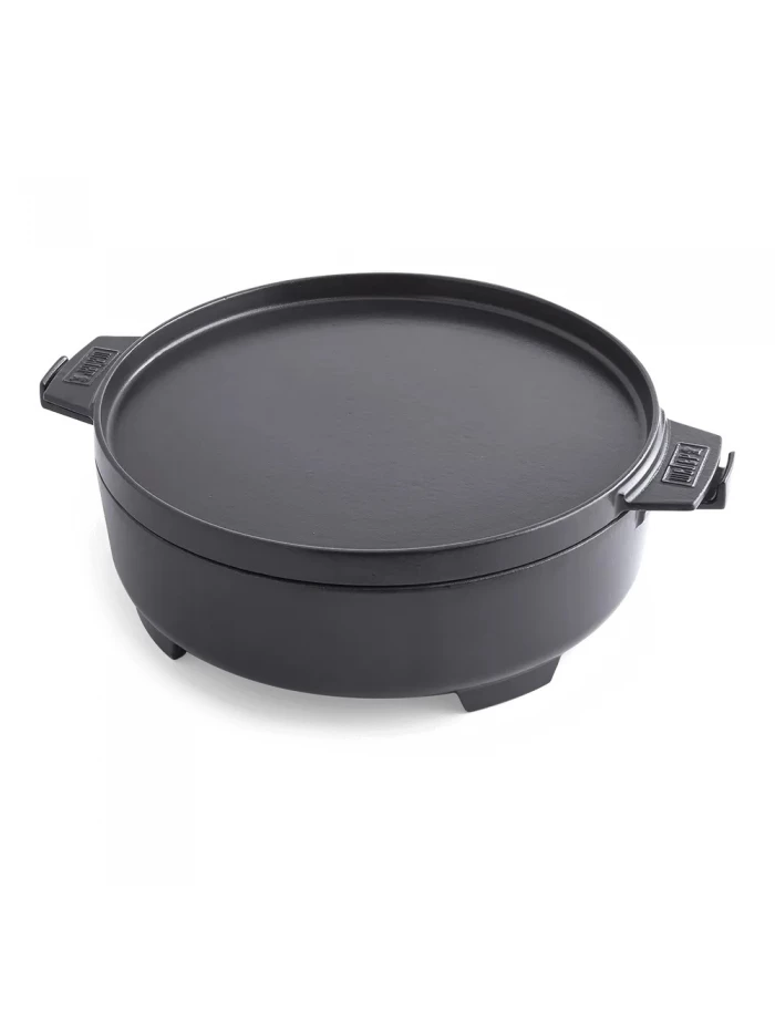 Cocotte 2 En 1 En Fonte D'acier Pour Gourmet BBQ System - WEBER 3 Cocotte 2 En 1 En Fonte D'acier Pour Gourmet BBQ System - WEBER