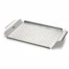 Plat De Cuisson En Acier Inoxydable Rectangle - Weber -France Barbecue Soldes 2024 plat de cuisson deluxe weber en acier inoxydable rectangle