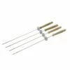 Set De 4 Brochettes En Inox Et Bois Avec Bague Coulissante - Barbecook -France Barbecue Soldes 2024 set de 4 brochettes en inox et bois avec bague