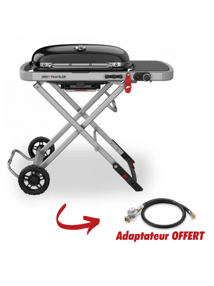 Traveler Barbecue Gaz - Black - WEBER 3 Traveler Barbecue Gaz - Black - WEBER