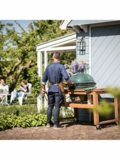 Barbecue Charbon PACK XL/LARGE Egg + Table Acacia - Big Green Egg -France Barbecue Soldes 2024 xl egg ensemble egg table acicia big green egg 2